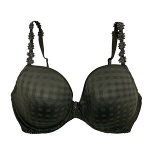 Marie Jo Avero Full Cup Bra in Dark Green Checkered
